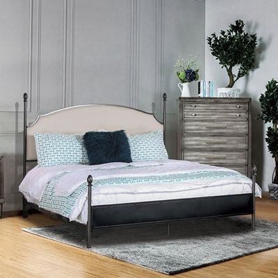 Durinda Upholstered Metal Bed