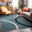 Tolchester Abstract Blue/Grey/Black Area Rug-33380137