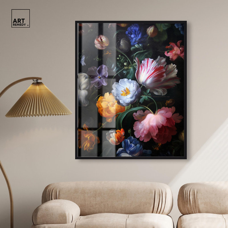 Art mural Aleia Baroque II, H 46 po x l 37 po, Noir
