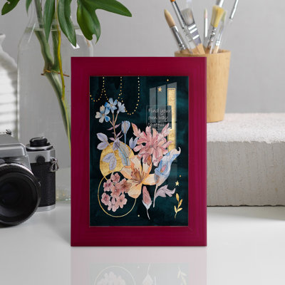 Toile encadrée de qualité supérieure Moonlight Flowers II - prête à être accrochée