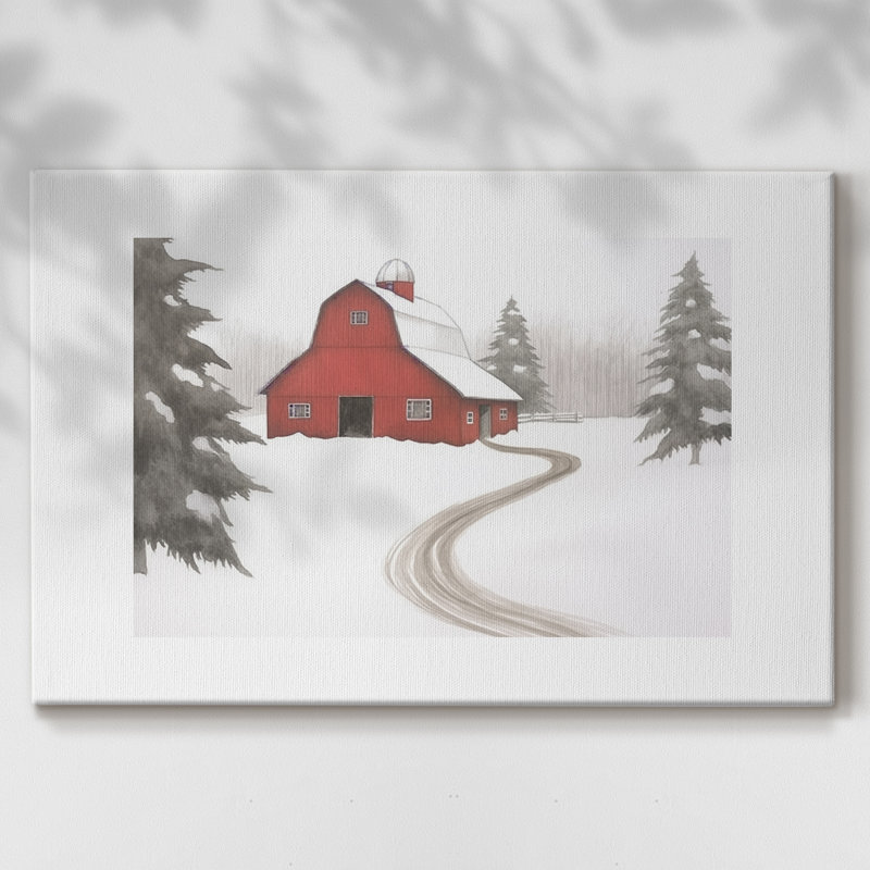 Snow of Silver Blessing-Premium Gallery Wrapped Canvas, H 24 po x l 36 po