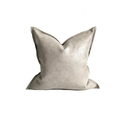 Square Leather Pillow Cover & Insert