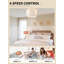 Ventilateur de plafond avec lumières à profil bas, ventilateur de plafond encastré Boho 20 po avec télécommande, rotin 6 vitesses pour chambre à coucher, salon, chambre de bébé