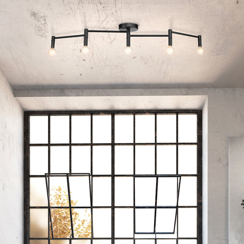 Tempo Matte Black Foldable 41'' 5-Light Track Lighting Kit