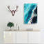The Falling Blue In Abstract - Wrapped Canvas-55341701