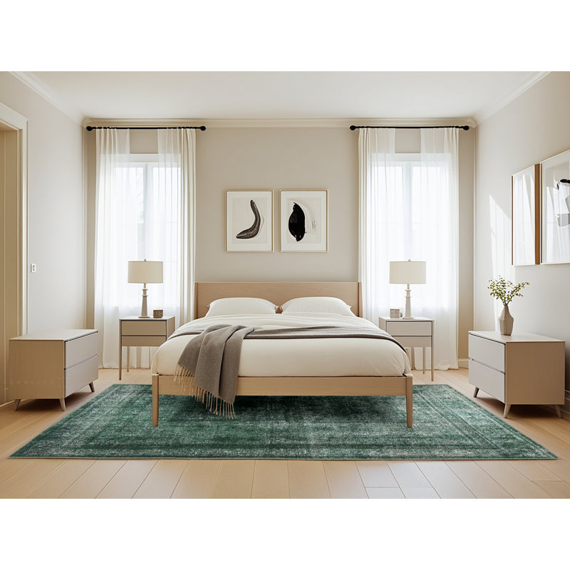 Tapis 100% traditionnel lavable à la machine 3243, Rectangle 5 pi x 8 pi