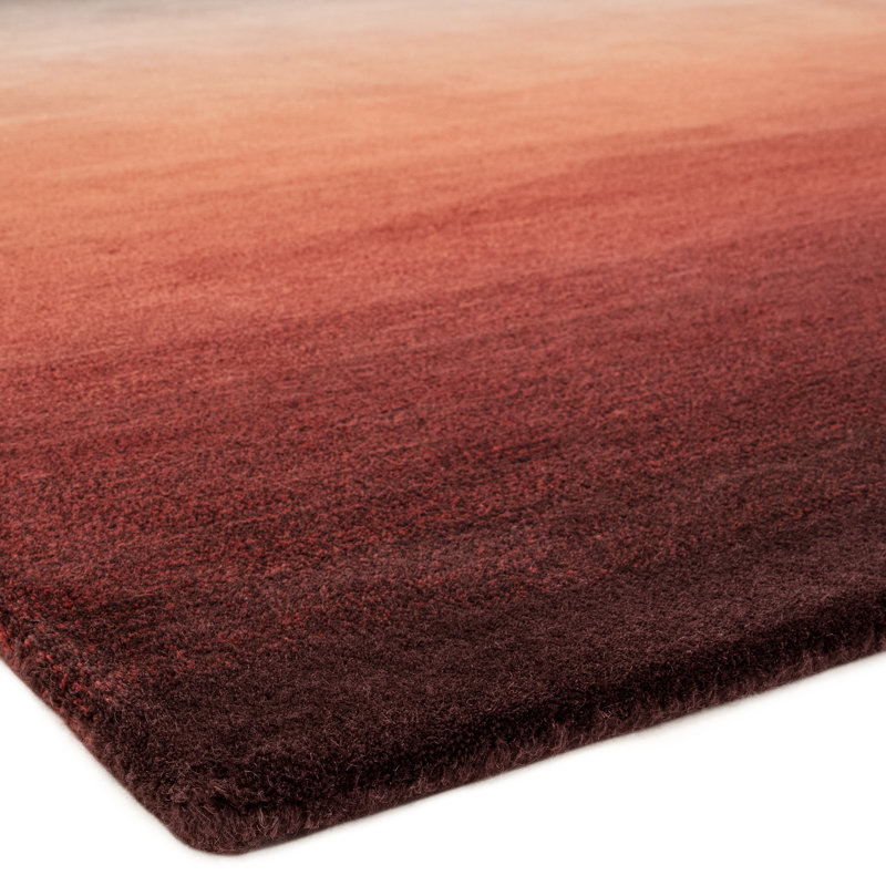 Chaffins Wool Gradient Rust Rug, Rectangle 120 x 170cm