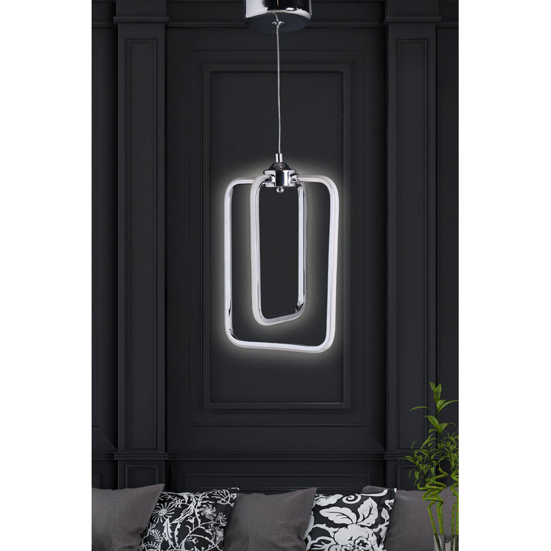 Luminaire suspendu géométrique 1 lumière DEL Tennyson