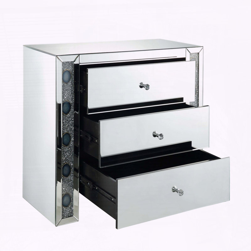 Console à miroir Sonia avec fausses pierres d'agate