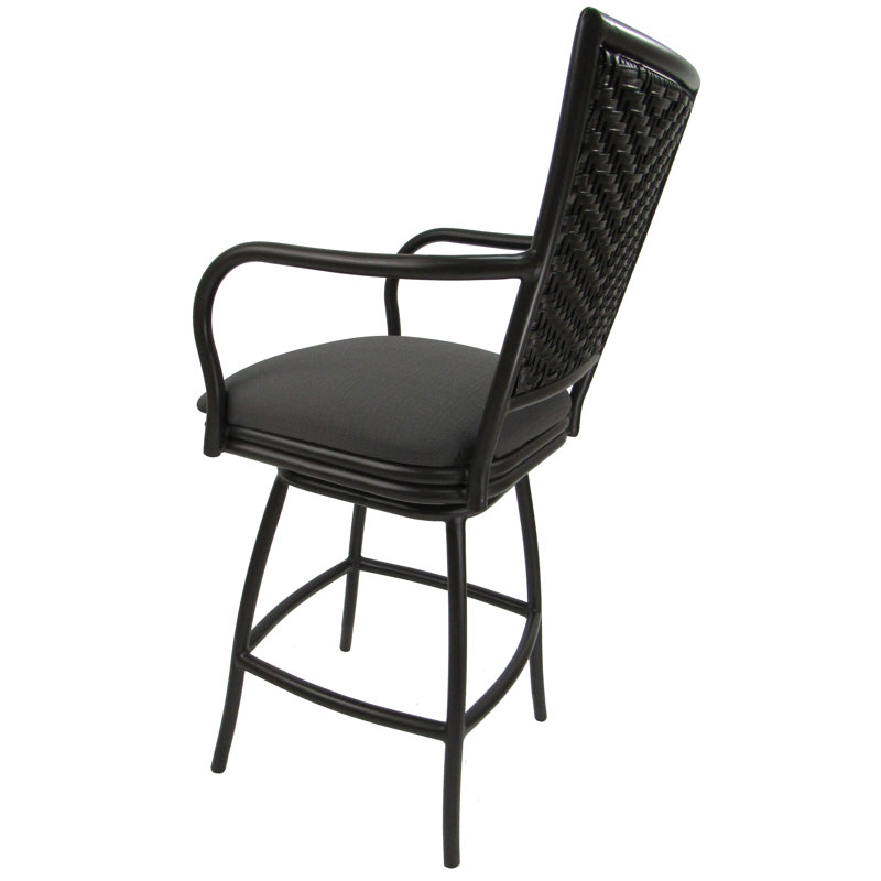 Tabouret de bar Cutlip, Gris foncé, 26 po