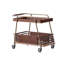 Chariot utilitaire moderne à deux niveaux avec panneaux mixtes en bois