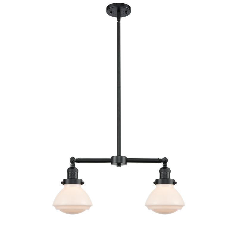 Chesterville 2 - Light Kitchen Island Pendant, Matte White, Oil Rubbed Bronze