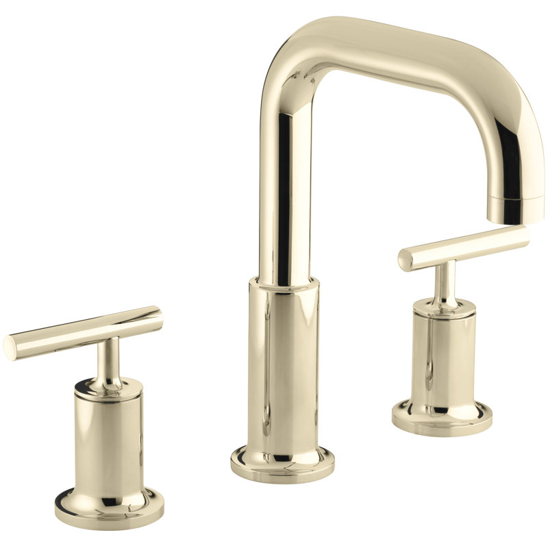 Purist for Two Deck-Mount Bath Faucet Trim for High-Flow Valve with Lever Handles, Valve Not Included