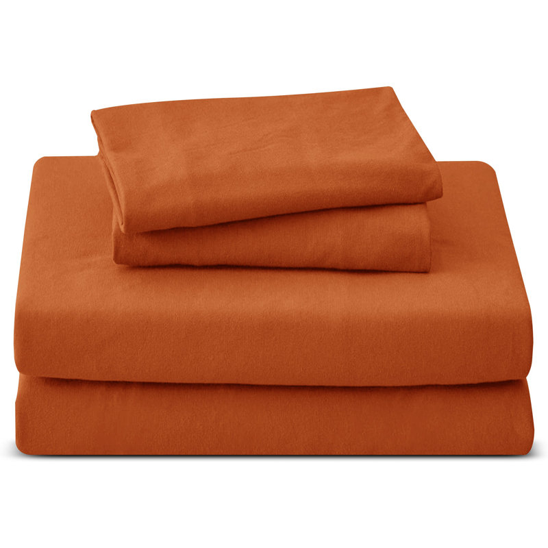 Luxury 4-Piece Microfiber Duvet Cover Complete Set, Rust, Super King Duvet Cover + 3 Additional Pieces