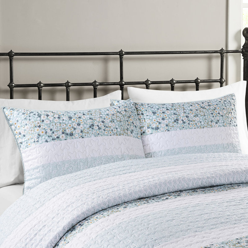 Courtepointe Seersucker avec coussin décoratif et literie de chambre à coucher de 4 pièces, option moderne