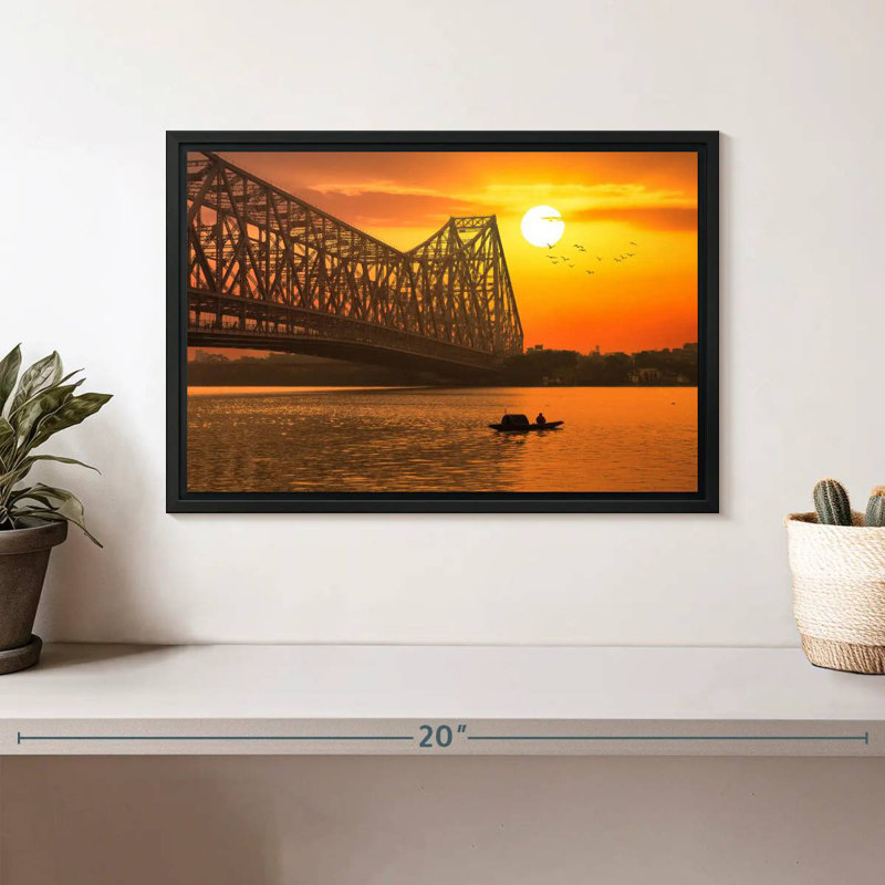 Pont Howrah, Cadre flottant noir, 13 po x 9 po