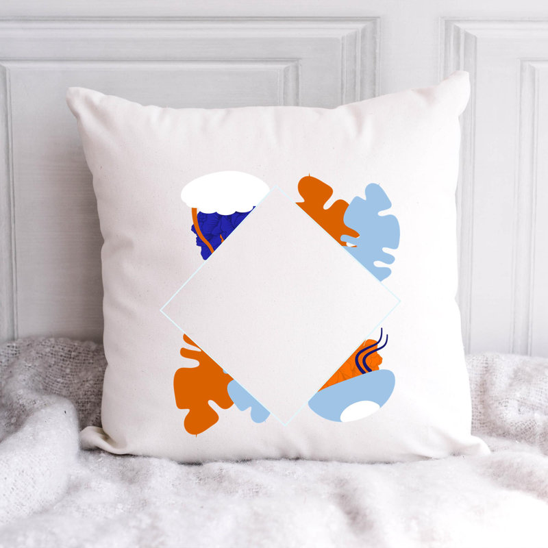 Nautical Sea Life_226 - Coussin décoratif avec coussin décoratif, H 14 po x l 14 po