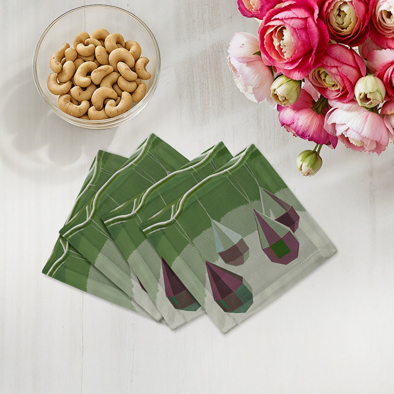 Square Napkins, Plum Emerald