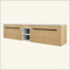 Meuble-lavabo mural avec lavabo de comptoir en résine, combinaison de 1 tablette de rangement et 4 portes à fermeture douce (emballage KD)-683069069