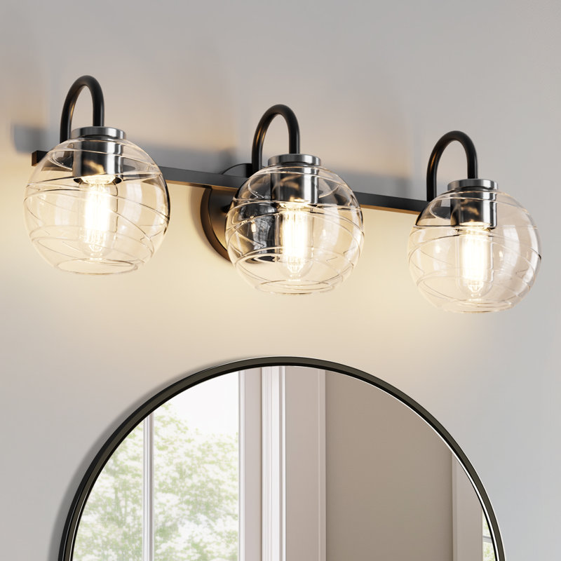 Éclairage pour salle de bain 3 lumières Globe