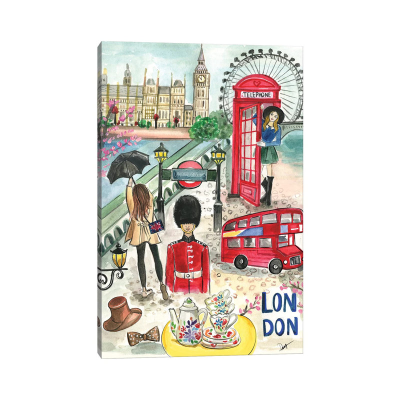 «London in the Spring» par Rongrong DeVoe, impression sur toile tendue, H 40 po x l 26 po x P 1,5 po