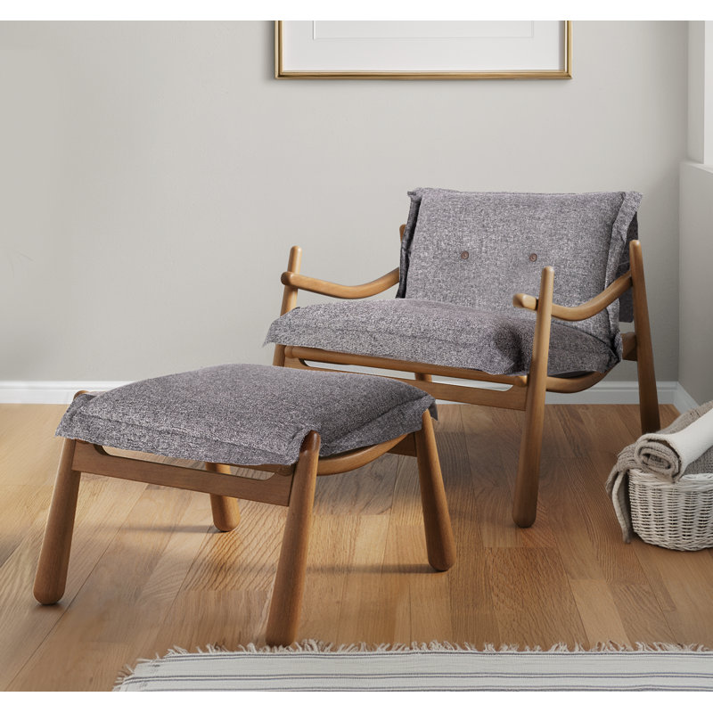 Tabouret Becca Living, Mélange de polyester gris