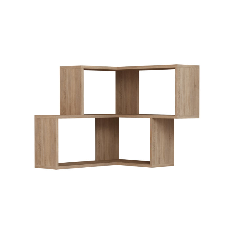 Ecke 4 -Piece Corner Floating Shelf, Oak