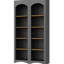 Armoire de cuisine moderne de 72 po de hauteur, bibliothèque ajustable, rangement de style pour la salle à manger, bureau, salle de bain grise, décoration intérieure-1309934861