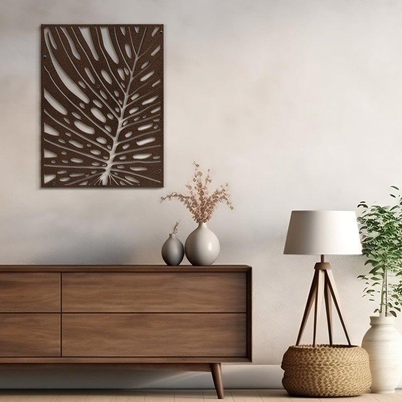 Décoration murale abstraite murale décorative murale abstraite moderne, H 18 po x l 13,43 po x P 0,05 po, Brun