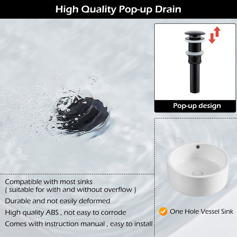 Black and Gold LED Waterfall Vessel Sink Faucet with Pop-Up Drain