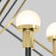 Lustre moderne Mid-Century Mercer41 Cloma, noir et or