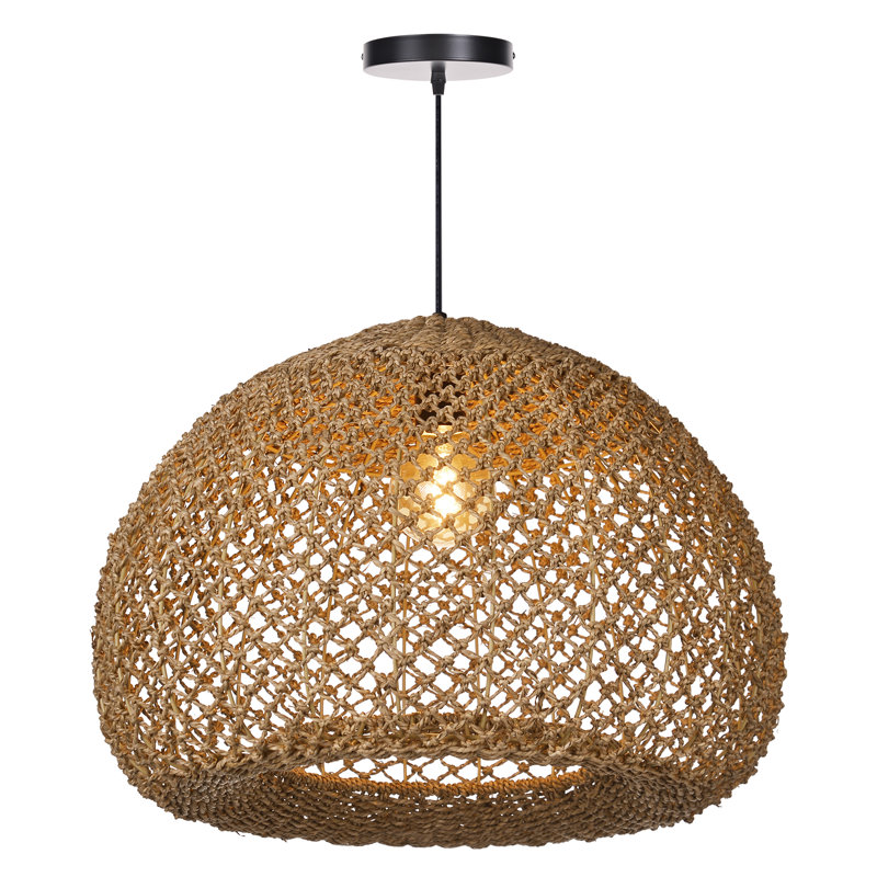 Luminaire suspendu 1 lumière Seagrass Dome