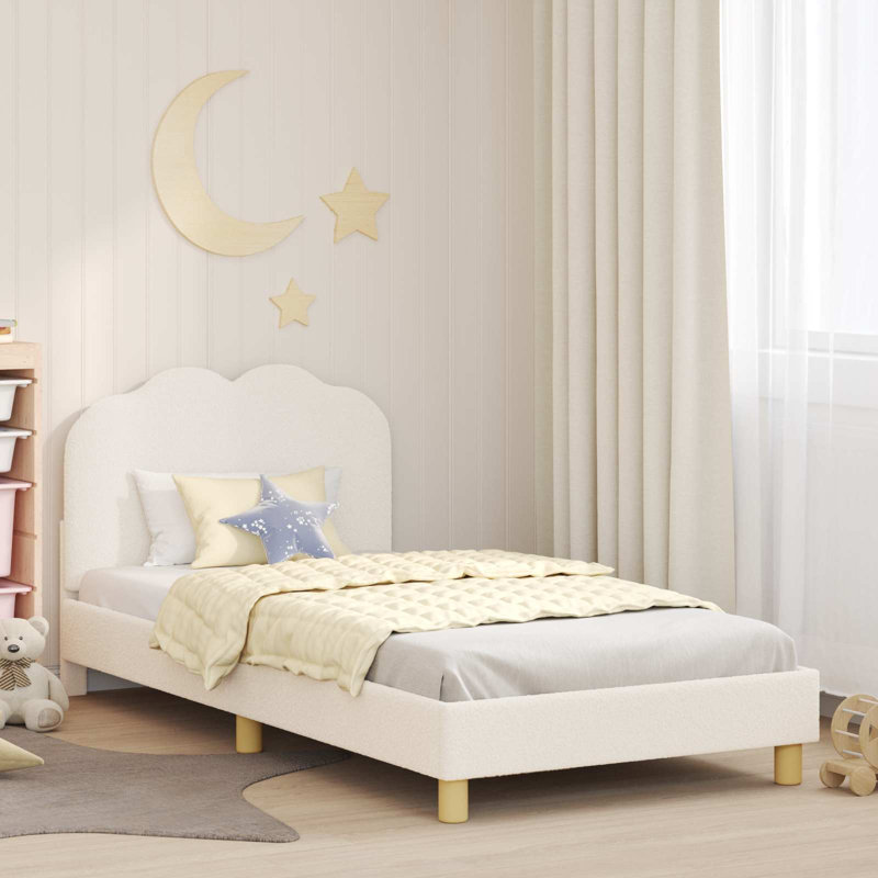 Bed Frame, European Single (90 x 200 cm), Cream