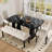 Modern Tufted Linen Dining Bench, Farmhouse Upholstered Entryway Bench With Rubber Wood Legs, Versatile For Kitchen, Bedroom, Hallway-878358236