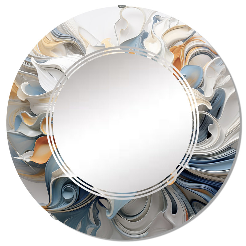 Wilm - Floral Wall Mirror Round, 32 po x 32 po