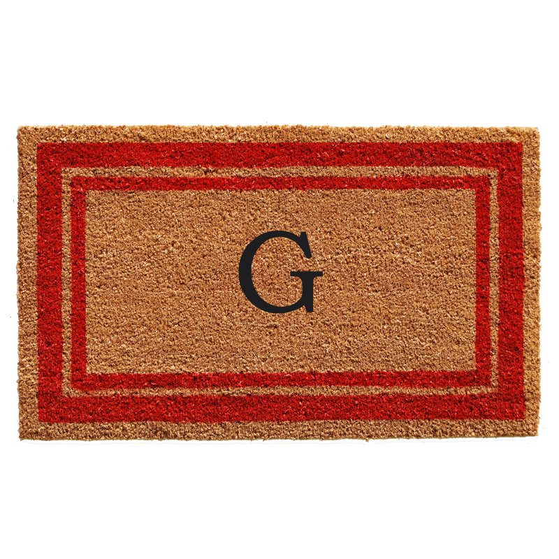 Tapis d'entrée antidérapant Stortz, Rouge / Brun, G, Rectangle 1 pi 6 po x 2 pi 6 po