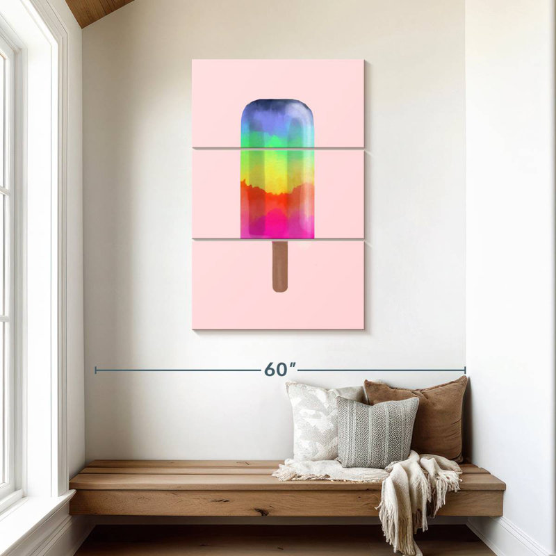 Yarlin Rainbow Popsicle, 45" H x 28" W