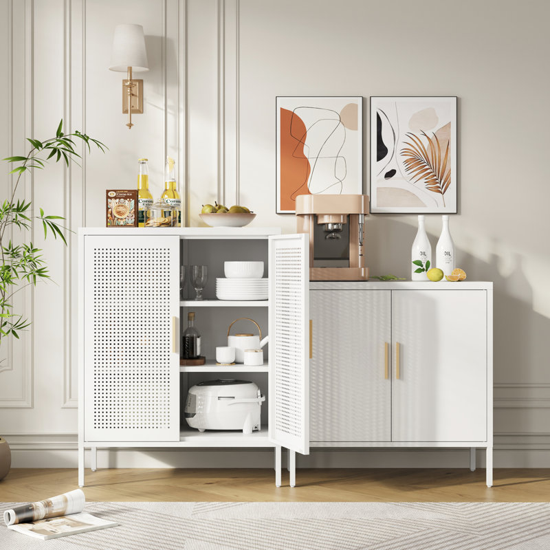 Armoire de rangement en métal blanc, 2 portes réglables, solution réglable, acier laminé à froid, stable pour tout espace, classeur en acier de 45,66 lb, finition blanche, fabrication haute résistance, protège les objets de valeur,