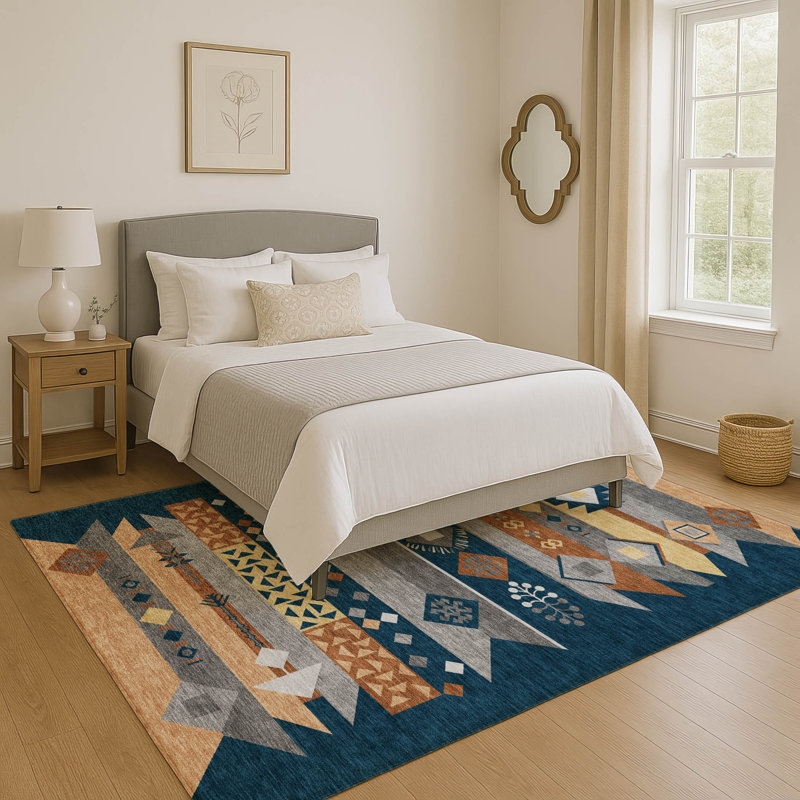 Tapis de qualité supérieure Mayfield AMF2499 Global, Marine, 9 pi x 12 pi