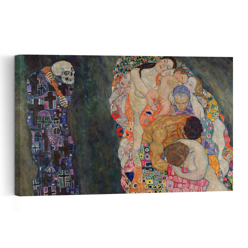 Mort et Vie, vers 1911. Estampe d'art mural contemporaine abstraite., H 40 po x l 60 po