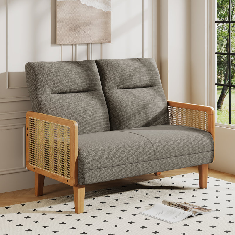 46.5'' Upholstered Loveseat, Taupe