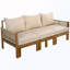 Canapé de patio convertible en bois avec coussin-153997219