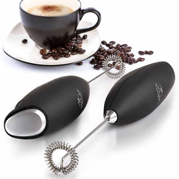 Zulay Milk Bliss 180 Degree Foldable Milk Frother Travel-Friendly Handheld  Foam Maker Black/Silver 