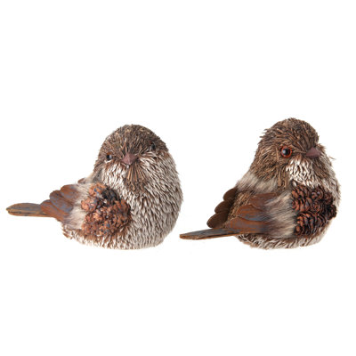 Ensemble de 2 figurines d'oiseaux