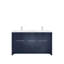 Ensemble de meuble-lavabo double 60 po X P 20 po D, dessus en quartz blanc et robinet chromé-117978906-117978901