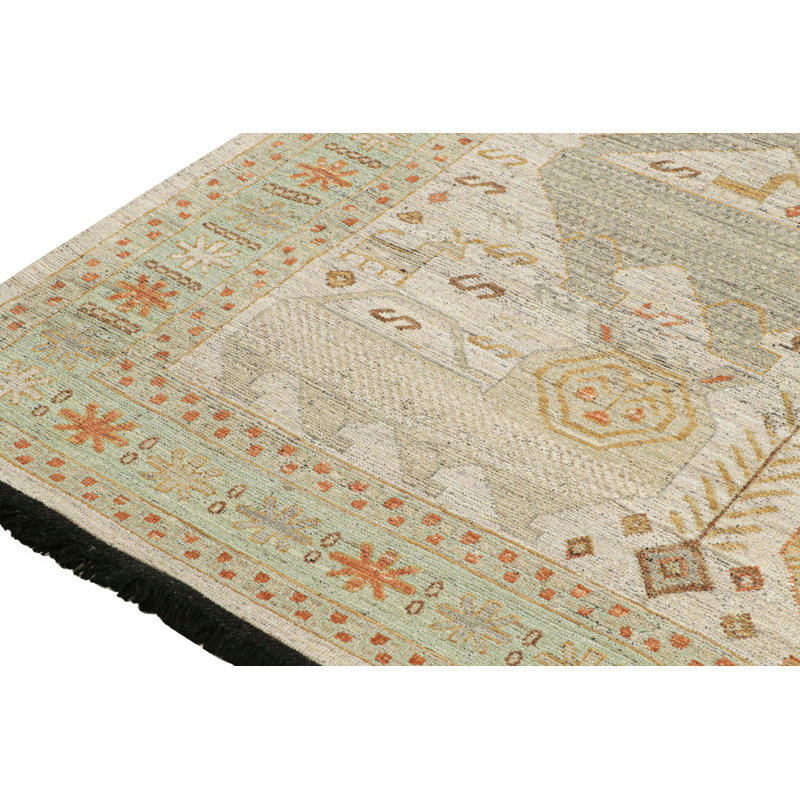 Burano Handmade Kilim Wool Animal Print Area Rug, Rectangle 6' x 8'