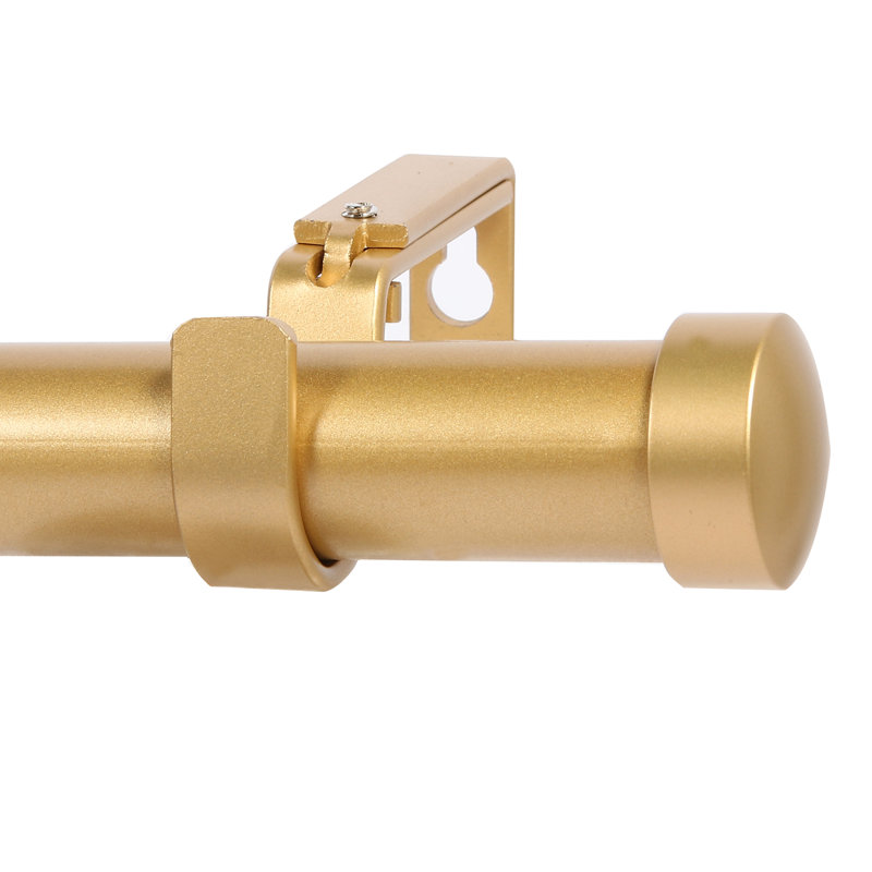 Tringle à rideaux simple réglable de 84 po à 84 po 1 po, Or, 48" - 84"