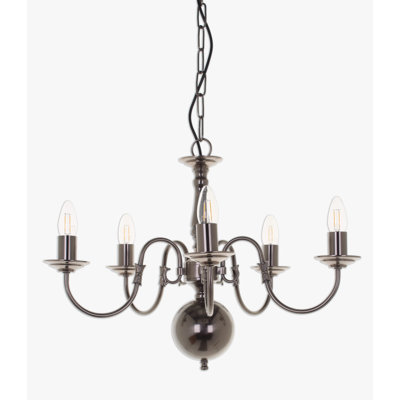 Roosevelt 5 - Light Candle Style Chandelier