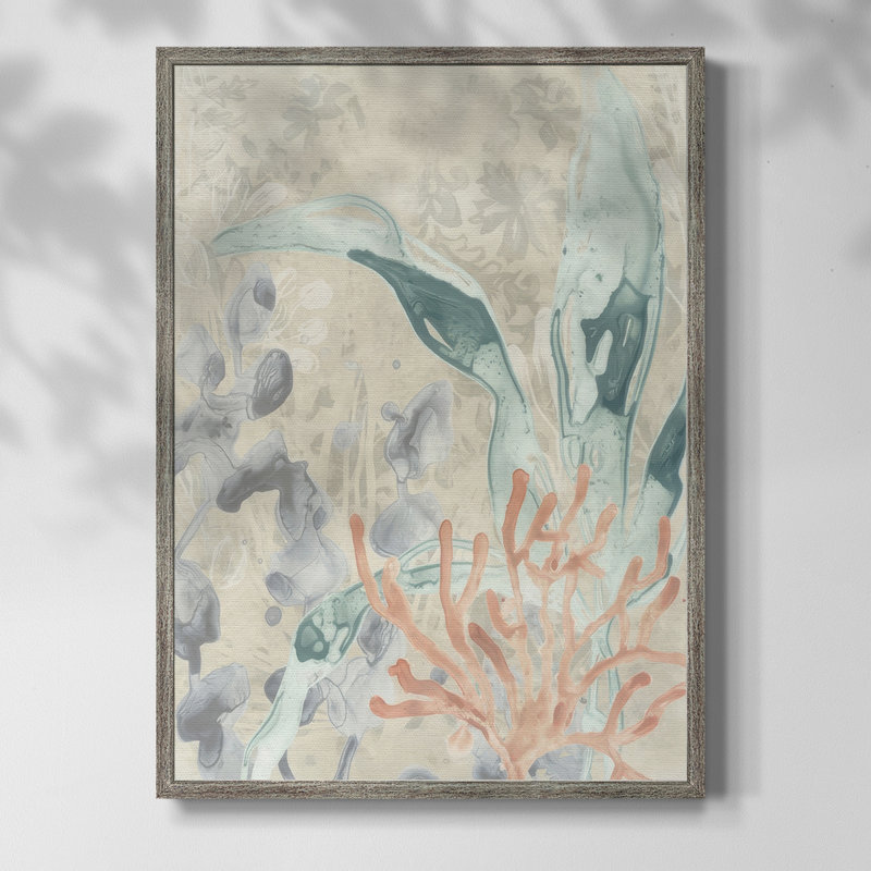 Impression encadrée Ocean Lace II - bois massif 2977169, H 15 po x l 12 po