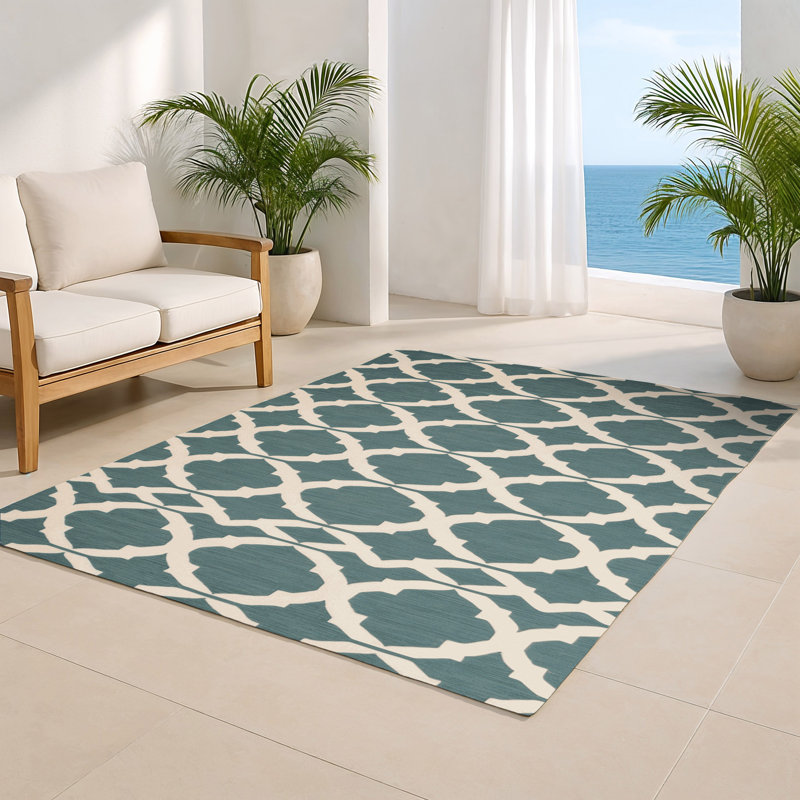 Tapis gris intérieur et extérieur Trellis, Rectangulaire 2 pi x 3 pi